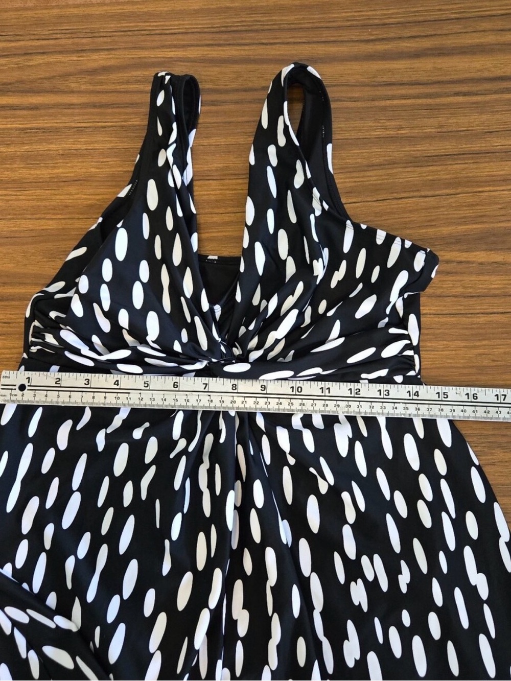 Shapermint Lg Swim Dress Black White Spots Flattering Excellent Quality Slimming - Picture 3 of 4
